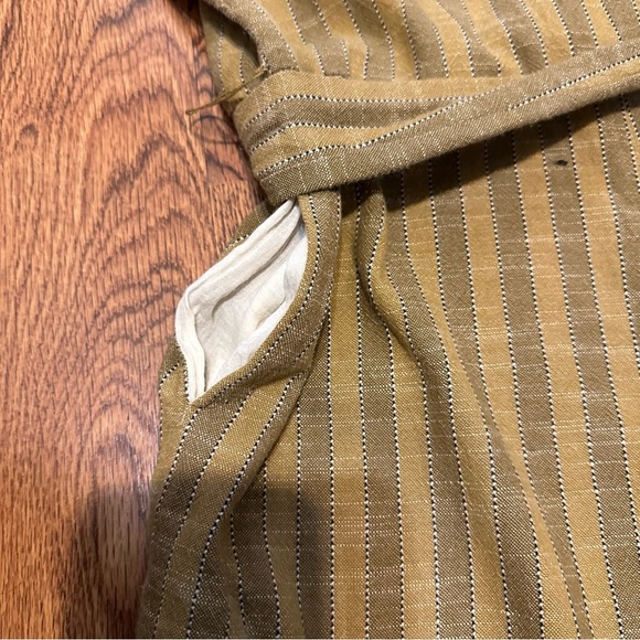 Ace & Jig Yellow striped cap sleeve jumpsuit belted straight leg oversized - Picture 5 of 10